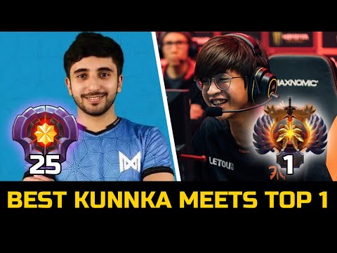 ATTACKER MEETS 23SAVAGE IN RANK - BEST KUNKKA AND TOP 1 IN SAME TEAM DOTA 2