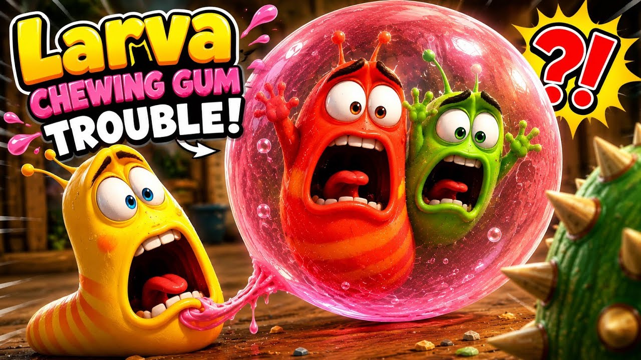 Larva Gum 1 Funny 3D Animation Short film