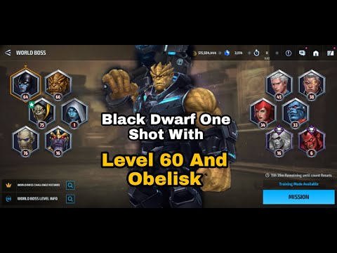 All Boss One Shot Black Dwarf New Uniform Level 60 With Obelisk | Cull Obsidian | MFF