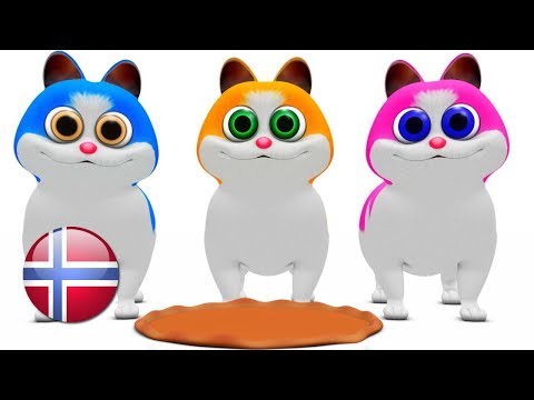 Tre Katter Små | barnesanger på norsk | barnerim | Nursery Rhymes by Little Treehouse