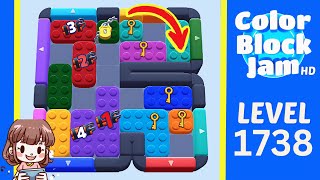 Solution du Niveau 1738 de Color Block Jam