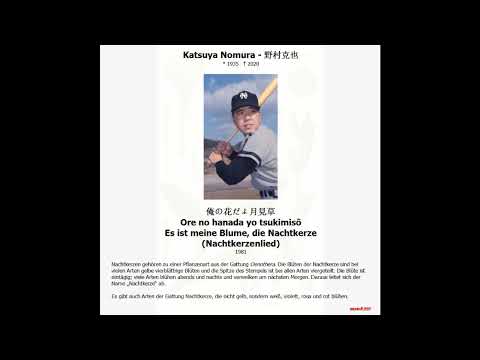 Katsuya Nomura - 野村克也 --- 俺の花だよ月見草 Ore no hanada yo tsukimisō (Nachtkerzenlied)