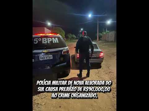 Polícia Militar apreende carga de cigarros em Nova Alvorada do Sul.