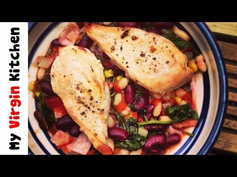 Tuscan Chicken with Beans Recipe MYVIRGINKITCHEN