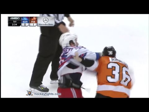 Derek Dorsett vs Zac Rinaldo Oct 24, 2013