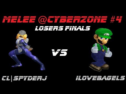 Melee @CyberZone #4: CL|SpyderJ (Sheik) vs ilovebagelz (Luigi) - LF