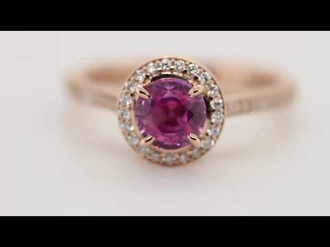 Pink Sapphire Engagement Ring - Custom Made