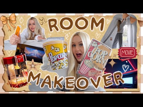 Awesome MOVIE ROOM MAKEOVER🍿from chaos to home cinema 📽️ | MaVie Noelle