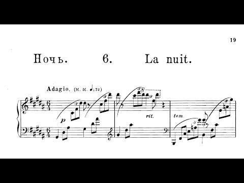 Alexander Chesnokov: La Nuit, Op.7/6 (from Suite "Esquisses de Jour")