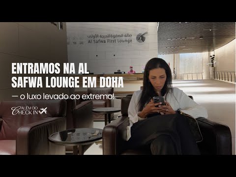 We entered the Al Safwa Lounge in Doha — luxury taken to the extreme!