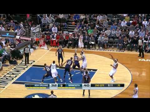 Dante Cunningham+Alexey Shved Highlights vs Pelicans (1.1.2014)