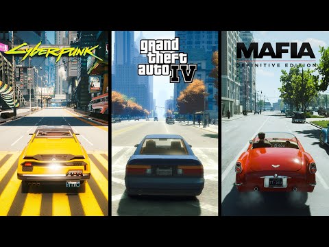 GTA 4 vs Mafia Definitive Edition vs Cyberpunk 2077 - SBS Comparison