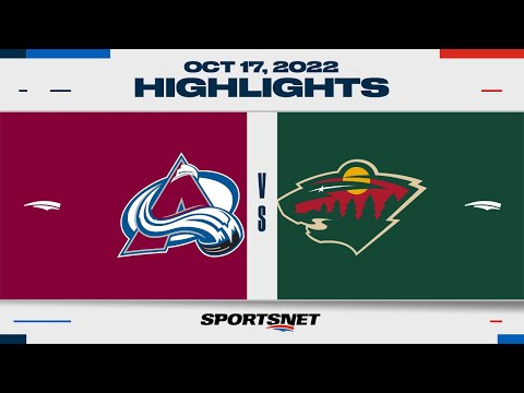 NHL Highlights | Avalanche vs. Wild - October 17, 2022