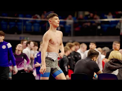 U15 Daniel Made (ISR) vs Viktor Kara (FIN) 57kg. Freestyle boys youth wrestling tournament.