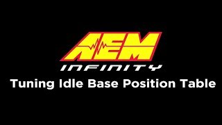 Tuning Your Idle Base Position Table (Infinity Tutorials Part 1 of 3)