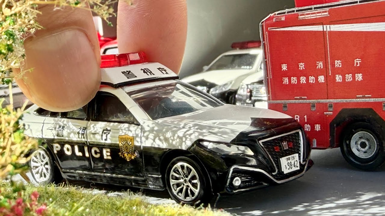 【総集編】くらしを守る人たちに密着！【働く車】stop motion ジオラマ 大人の世界　ミニカー　car chase