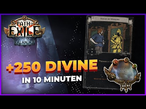 250 DIVINE in unter 10 Minuten - House of Mirror Divination Card Harvest Gamble [Path of Exile 3.19]