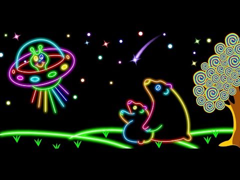Glow Drawing Book - Kids Doodle Art Paint Draw Video