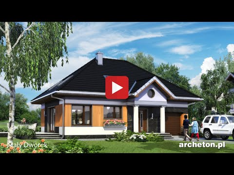 Projekt domu Mały Dworek - archeton pl - z użytkowym poddaszem 177,7 m2