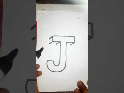 how to draw j /j drawing in 3D letters/#youtubeshorts /#jdrawing /art/drawing