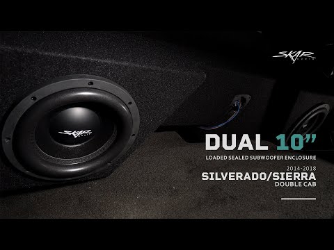 Skar Audio Dual 10" Sealed Subwoofer Enclosure for 2014-2018 Chevy Silverado/GMC Sierra Double Cabs