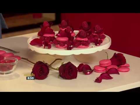 Rose & Raspberry Macarons