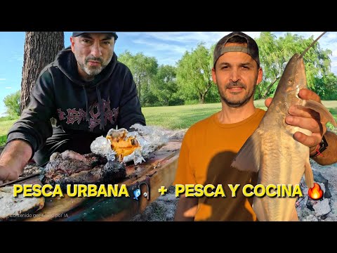🔥 Pesca con PESCA URBANA y NICO REYNOSO en Los Pinos (Pueblo Esther) 🎣 | #pescaurbana #pesca #viral 