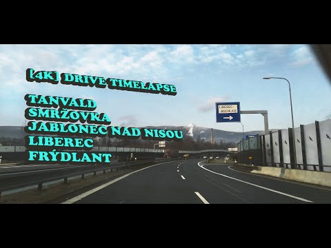 [4K] Driving CZ (3x) Tanvald - Liberec -Frýdlant (Drive Timelapse 3x)