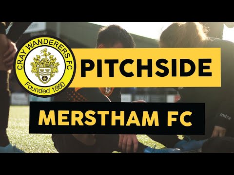 "Pitchside" - Cray Wanderers VS Merstham FC - George Taylor signs at 100!