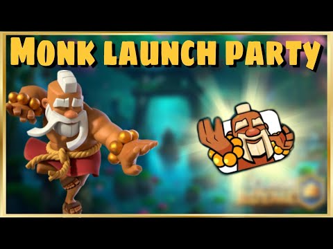 Monk Launch Party Challenge  | Best Deck | Win All New Monk Emote #clashroyale