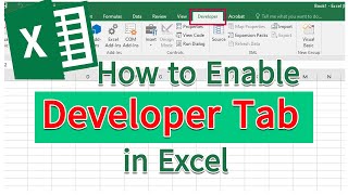 How to Enable the Developer Tab in Excel - Easy Tutorial 2023