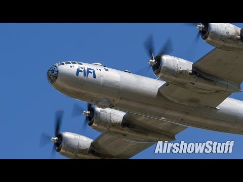 WWII Bomber Flybys (B-25s/PB4Y-2/B-29) - EAA AirVenture Oshkosh 2015