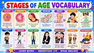 Stages of Age Vocabulary in English | From Zygote to Elderly | Meaning & Examples