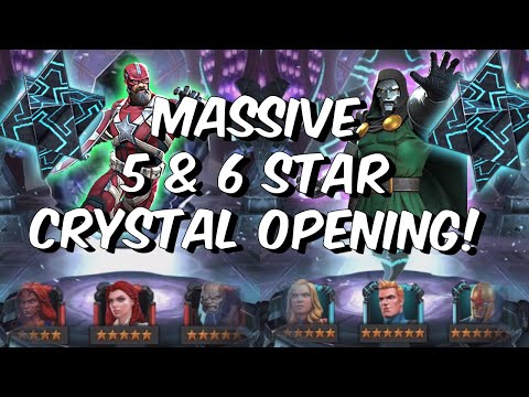 Massive 5 & 6 Star Crystal Opening! - BLACK WIDOW OR DOOM FINALLY?!?! - Marvel Contest of Champions