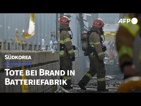 Brand in Batteriefabrik in Südkorea - viele Tote | AFP