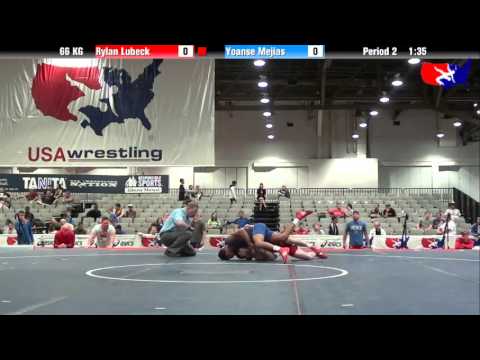Rylan Lubeck vs. Yoanse Mejias at 2013 Junior Nationals - FILA - GR