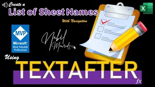 Get A List Of Sheet Names using TEXTAFTER Function