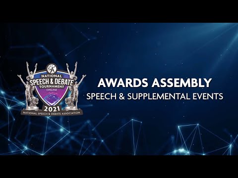 Speech Awards - 2021 National Speech & Debate Tournament