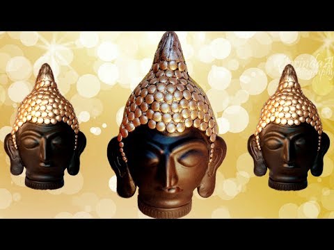 How to make Clay Mural Buddha with Plastic bottle | Craft from waste | Shilpkar Craft