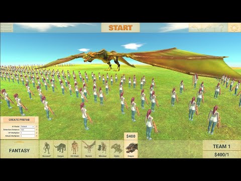 SHAFT OF FIRE ONE DRAGON VS CROSSBOW ANEKO ARMY Animal Revolt Battle Simulator