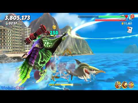 Hungry Shark World | MR SNAPPY vs COLOSSAL SQUID BOSS Battle New Event All 30 Sharks Unlocked Hack1
