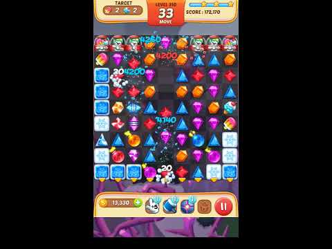 Jewel Match King Level 310 - Walkthrough ( No Booster )