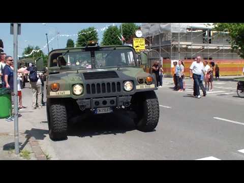 Military convoy in Ravarino (MO), Northern Italy