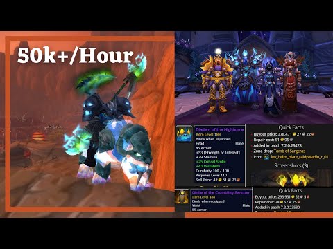 Make up to 100k/hour with Tomb of Sargeras - Best Transmog farm, WoW Gold Farming Shadowlands
