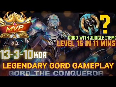 Gord Legend Skin Conqueror Gameplay | Top Global Gord by Ashren | Mobile Legends