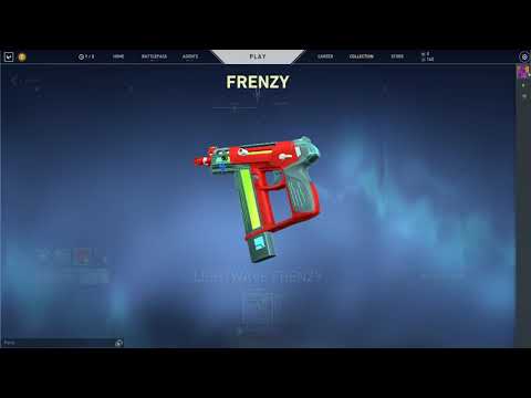 Buying 'Lightwave Frenzy skins' Valorent battlepass skin.