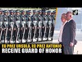 European Union S Ursula Von European Council S Antonio Luis Receive Guard Of Honor Ahead Of R Day