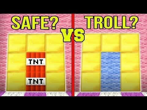 PopularMMOs Pat and Jen Minecraft: SPOT THE TROLL!!! - FAKE DOORS & BLOCKS!