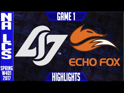 CLG vs Echo Fox Game 1 - NA LCS W4D2 Spring 2017 - CLG vs FOX G1