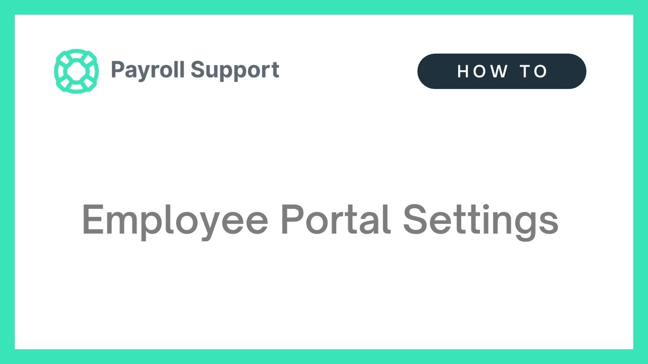 Business Management - Employee Portal Settings
